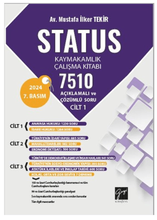 STATUS Kaymakamlık Çalışma Kitabı 7510 Açıklamalı Ve Çözümlü Soru - 3 Kitap